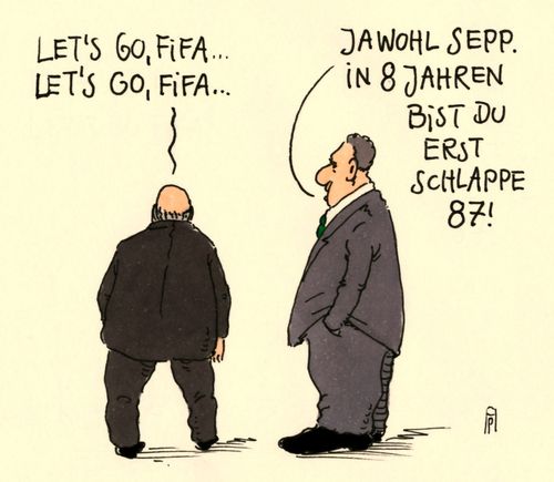 Cartoon: ewiger sepp (medium) by Andreas Prüstel tagged pruestel,andreas,karikatur,cartoon,sperre,fifa,blatter,sepp,sepp,blatter,fifa,sperre,cartoon,karikatur,andreas,pruestel