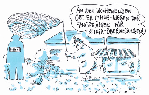 Cartoon: fangprämie (medium) by Andreas Prüstel tagged ärzte,extrahonorare,kliniküberweisungen,kliniken,patienten,raffgier,ärzte,extrahonorare,kliniküberweisungen,patienten,raffgier