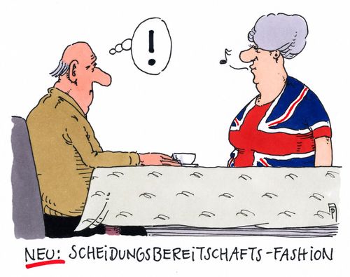 Cartoon: fashion spezial (medium) by Andreas Prüstel tagged brexit,großbritannien,eu,scheidung,kleidung,ehe,cartoon,karikatur,andreas,pruestel,brexit,großbritannien,eu,scheidung,kleidung,ehe,cartoon,karikatur,andreas,pruestel