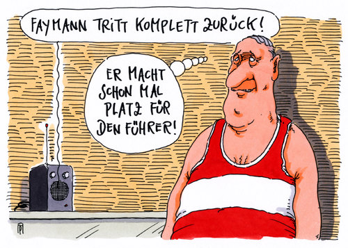 Cartoon: faymann (medium) by Andreas Prüstel tagged pruestel,andreas,karikatur,cartoon,führer,rechtsruck,spö,rücktritt,bundeskanzler,österreich,faymann,werner,werner,faymann,österreich,bundeskanzler,rücktritt,spö,rechtsruck,führer,cartoon,karikatur,andreas,pruestel