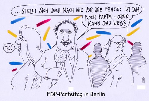 Cartoon: fdp parteitag (medium) by Andreas Prüstel tagged fdp,parteitag,berlin,berichterstattung,medien,tv,cartoon,karikatur,andreas,pruestel,fdp,parteitag,berlin,berichterstattung,medien,tv,cartoon,karikatur,andreas,pruestel