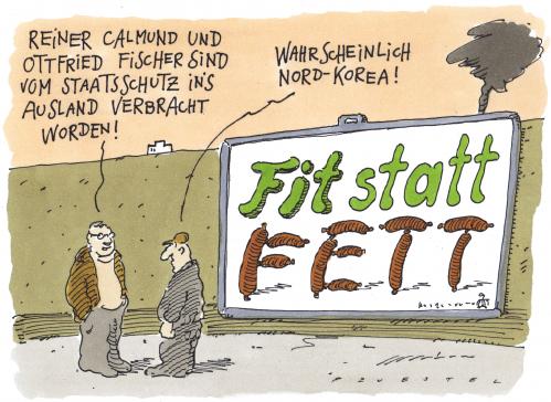 Cartoon: fett (medium) by Andreas Prüstel tagged ernährung,kampangne,fettleibigkeit