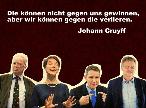 Cartoon: figuren (medium) by Andreas Prüstel tagged afd,gauland,petry,höcke,meuthen,johann,cruyff,cartoon,collage,andreas,pruestel