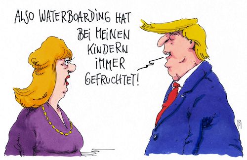 Cartoon: folter (medium) by Andreas Prüstel tagged usa,trump,folter,waterboarding,cartoon,karikatur,andreas,pruestel,usa,trump,folter,waterboarding,cartoon,karikatur,andreas,pruestel