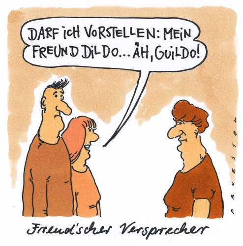 Cartoon: freudscher versprecher (medium) by Andreas Prüstel tagged freud,freudscher,versprecher,sextoys,paar,freud,freudscher,versprecher,paar,liebe