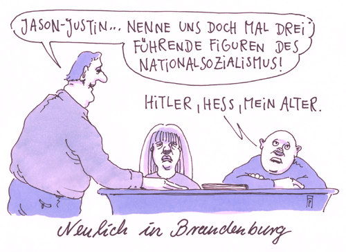 Cartoon: führungsfiguren (medium) by Andreas Prüstel tagged nationalsozialismus,faschismus,führungsfiguren,hitler,hess,neonazismus,brandenburk,schule,geschichtsunterricht,nationalsozialismus,faschismus,führungsfiguren,hitler,hess,neonazismus,brandenburk,schule,geschichtsunterricht