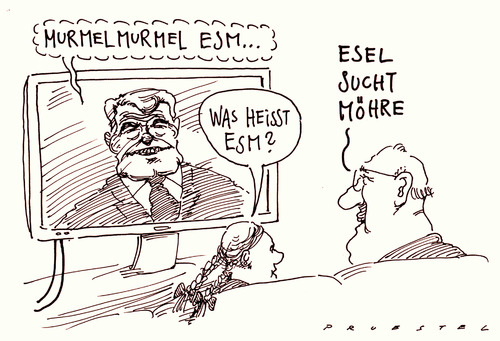 Cartoon: gauckelig (medium) by Andreas Prüstel tagged eu,eurokrise,esm,wortmeldung,bundespräsident,gauck,gauck,bundespräsident,wortmeldung,eurokrise,esm,eu