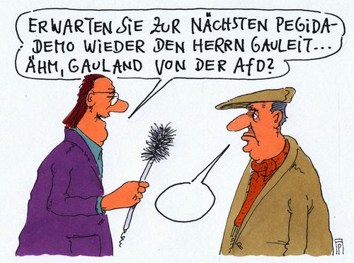 Cartoon: gauland pegida (medium) by Andreas Prüstel tagged pegida,demo,dresden,afd,alexander,gauland,gauleiter,cartoon,karikatur,andreas,pruestel,pegida,demo,dresden,afd,alexander,gauland,gauleiter,cartoon,karikatur,andreas,pruestel