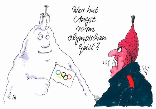 Cartoon: geist (medium) by Andreas Prüstel tagged olympia,olympischer,geist,doping,cartoon,karikatur,andreas,pruestel,olympia,olympischer,geist,doping,cartoon,karikatur,andreas,pruestel