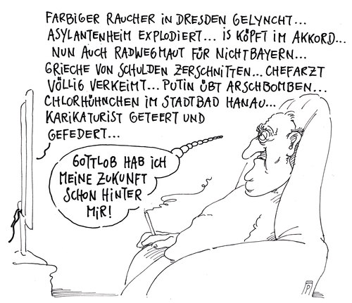 Cartoon: gottlob (medium) by Andreas Prüstel tagged zukunft,vergangenheit,weltlage,nachrichten,tv,cartoon,karikatur,andreas,pruestel,zukunft,vergangenheit,weltlage,nachrichten,tv,cartoon,karikatur,andreas,pruestel