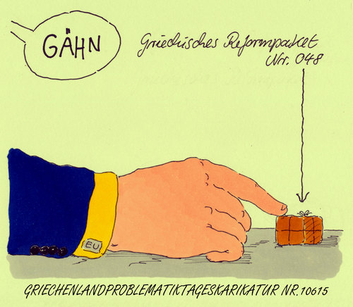 Cartoon: griechenlandproblematik (medium) by Andreas Prüstel tagged karikatur,cartoon,tageskarikatur,staatsbankrott,pruestel,andreas,euro,eu,griechenland,reformpaket,reformen,schuldenkrise,griechenland,eu,euro,schuldenkrise,reformen,reformpaket,staatsbankrott,tageskarikatur,cartoon,karikatur,andreas,pruestel