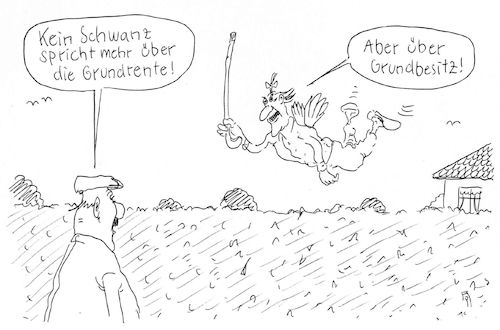 Cartoon: grundrente (medium) by Andreas Prüstel tagged grundrente,thema,grundbesitz,cartoon,karikatur,andreas,pruestel,grundrente,thema,grundbesitz,cartoon,karikatur,andreas,pruestel