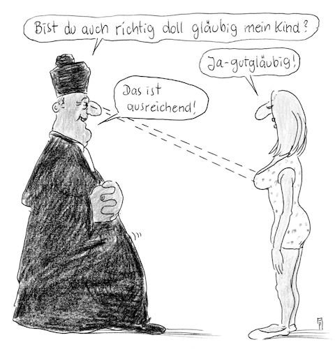 Cartoon: gutgläubig (medium) by Andreas Prüstel tagged katholische,kirche,missbräuche,zölibat,glaube,cartoon,karikatur,andreas,pruestel,katholische,kirche,missbräuche,zölibat,sex,glaube,cartoon,karikatur,andreas,pruestel