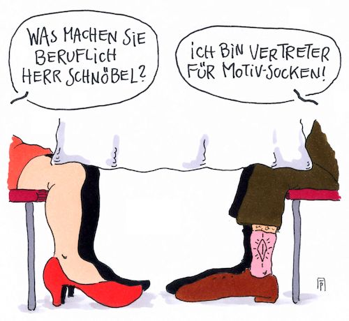 Cartoon: herr schnöbel (medium) by Andreas Prüstel tagged date,socken,motivsocken,vertreter,cartoon,karikatur,andreas,pruestel,date,socken,motivsocken,vertreter,cartoon,karikatur,andreas,pruestel