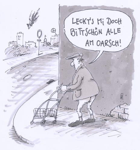 Cartoon: herr strakowsky (medium) by Andreas Prüstel tagged senioren,alter,überdruß,verdämmerung,arschlecken,cartoon,karikatur,andreas,pruestel,senioren,alter,überdruß,verdämmerung,arschlecken,cartoon,karikatur,andreas,pruestel