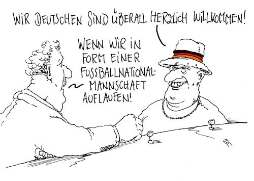 Cartoon: herzlich willkommen (medium) by Andreas Prüstel tagged deutsche,fußballnationalmannschaft,niedergang,cartoon,karikatur,andreas,pruestel,deutsche,fußballnationalmannschaft,niedergang,cartoon,karikatur,andreas,pruestel