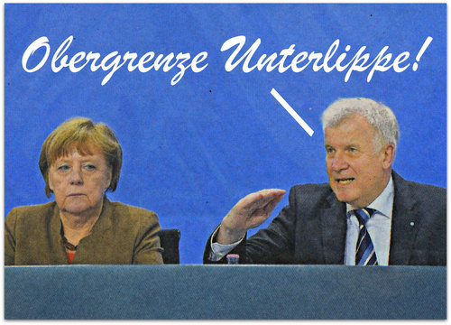 Cartoon: horsti (medium) by Andreas Prüstel tagged horst,seehover,csu,flüchtlingspolitik,obergrenze,merkel,cartoon,collage,andreas,pruestel