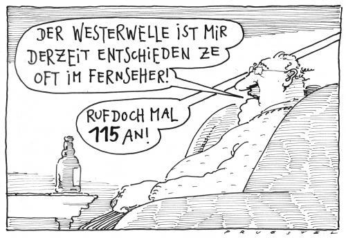 Cartoon: hotline (medium) by Andreas Prüstel tagged behördentelefon,cartoon,cartoons,115,hotline,telefon,telefonieren,bürger,bürgertelefon,kommunikation,informationsgesellschaft,information,informationen,auskunft,hilfe,fragen,frage,antwort,antworten,guido westerwelle,politik,politiker,medien,tv,fernsehen,fdp,guido,westerwelle