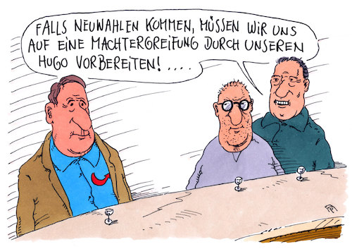 Cartoon: hugo (medium) by Andreas Prüstel tagged jamaika,scheitern,cdu,csu,fdp,grüne,neuwahlen,afd,cartoon,karikatur,andreas,pruestel,jamaika,scheitern,cdu,csu,fdp,grüne,neuwahlen,afd,cartoon,karikatur,andreas,pruestel