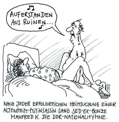 Cartoon: hymne (medium) by Andreas Prüstel tagged sed,ddr,nationalhymne,senioren,altenheim,heiminsassen,cartoon,karikatur,andreas,pruestel,sed,ddr,nationalhymne,senioren,altenheim,sex,heiminsassen,cartoon,karikatur,andreas,pruestel