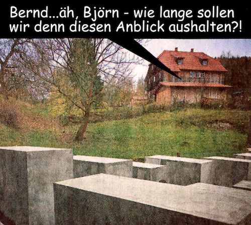 Cartoon: im eichsfeld (medium) by Andreas Prüstel tagged höcke,afd,holocaustmahnmal,kunstaktion,thüringen,eichsfeld,cartoon,collage,andreas,pruestel,höcke,afd,holocaustmahnmal,kunstaktion,thüringen,eichsfeld,cartoon,collage,andreas,pruestel