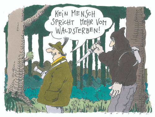 Cartoon: im wald (medium) by Andreas Prüstel tagged wald,waldsterben,verbrechen,mord,raubmord,cartoon,karikatur,andreas,pruestel,wald,waldsterben,verbrechen,mord,raubmord,cartoon,karikatur,andreas,pruestel