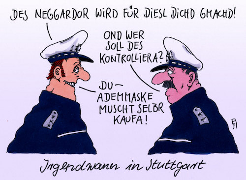 Cartoon: irgendwann (medium) by Andreas Prüstel tagged bundesverwaltungsgericht,dieselfahrverbote,polzei,kontrolle,stuttgart,neckartor,atemmaske,cartoon,karikatur,andreas,pruestel,bundesverwaltungsgericht,dieselfahrverbote,polzei,kontrolle,stuttgart,neckartor,atemmaske,cartoon,karikatur,andreas,pruestel