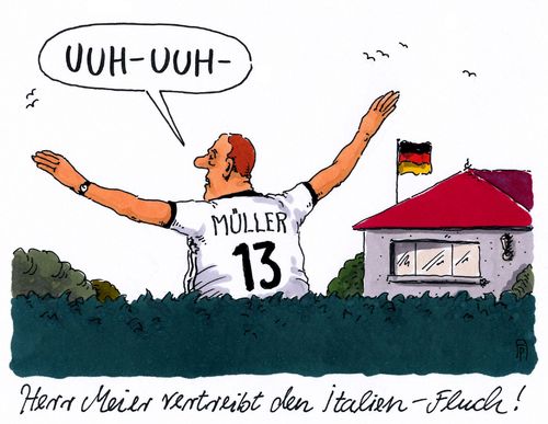 Cartoon: italien-fluch (medium) by Andreas Prüstel tagged fußballeuropameisterschaft,viertelfinale,italien,deutschland,angstgegner,fluch,schlachtruf,island,cartoon,karikatur,andreas,pruestel,fußballeuropameisterschaft,viertelfinale,italien,deutschland,angstgegner,fluch,schlachtruf,island,cartoon,karikatur,andreas,pruestel