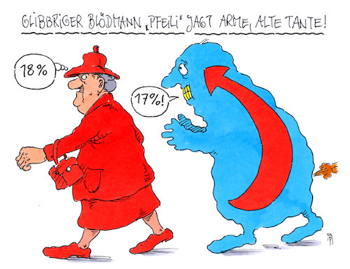 Cartoon: jagdmeister (medium) by Andreas Prüstel tagged umfragewerte,spd,afd,cartoon,karikatur,andreas,pruestel,umfragewerte,spd,afd,cartoon,karikatur,andreas,pruestel