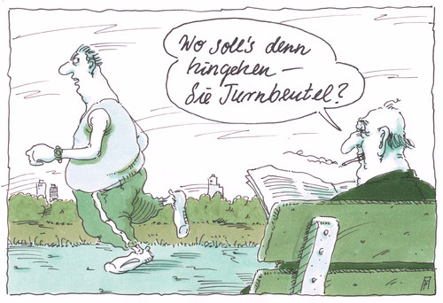 Cartoon: jogging (medium) by Andreas Prüstel tagged jogging,jogger,freizeitsport,gesundheit,laufen,turnbeutel,cartoon,karikatur,andreas,pruestel,fitness,jogging,jogger,freizeitsport,gesundheit,laufen,turnbeutel,cartoon,karikatur,andreas,pruestel,fitness