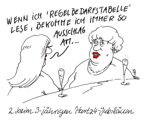 Cartoon: jubiläum spezial (medium) by Andreas Prüstel tagged hartz,vier,jubiläum,regelbedarfstabelle,zumutungen,demütigung,cartoon,karikatur,andreas,pruestel,hartz,vier,jubiläum,regelbedarfstabelle,zumutungen,demütigung,cartoon,karikatur,andreas,pruestel