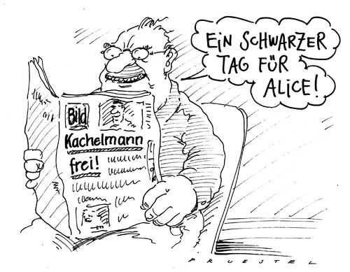 Cartoon: kachelmann (medium) by Andreas Prüstel tagged kachelmann,wettermoderator,prozess,freispruch,kachelmann,wettermoderator,prozess,freispruch