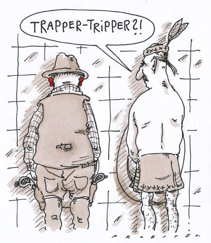 Cartoon: karnevalesk (medium) by Andreas Prüstel tagged karneval,fasching,tripper,trapper,indianer,geschlechtskrankheit,karneval,fasching,tripper,indianer,trapper,geschlechtskrankheit