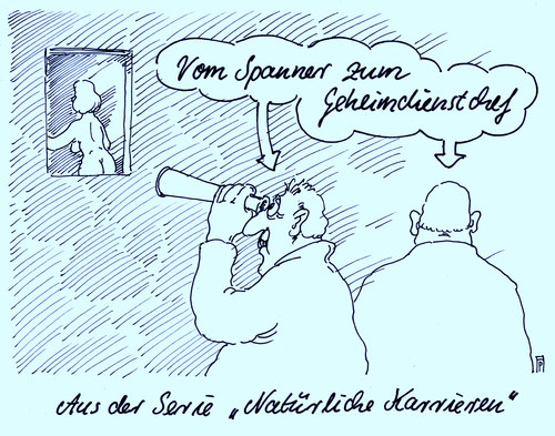 Cartoon: karrieren (medium) by Andreas Prüstel tagged geheimdienste,ausspionierung,spanner,karriere,voyeurismus,cartoon,karikatur,andreas,pruestel,geheimdienste,ausspionierung,spanner,karriere,voyeurismus,cartoon,karikatur,andreas,pruestel