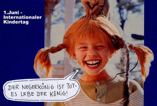 Cartoon: kindertag (medium) by Andreas Prüstel tagged internationaler,kindertag,pippi,langstrumpf,astrid,lindgren,cartoon,collage,andreas,pruestel