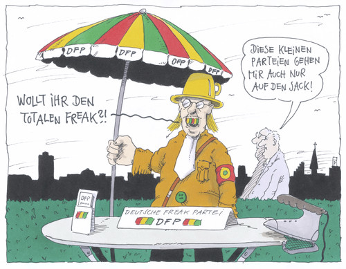 Cartoon: kleine parteien (medium) by Andreas Prüstel tagged wahl,wahlen,bundestagswahl,kleine,parteien,splitterparteien,cartoon,karikatur,andreas,pruestel,wahl,wahlen,bundestagswahl,kleine,parteien,splitterparteien,cartoon,karikatur,andreas,pruestel