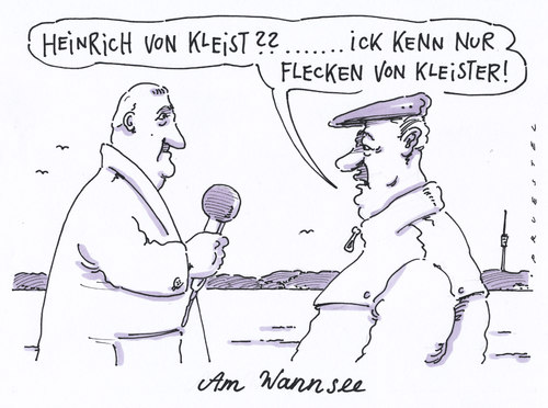 Cartoon: kleist (medium) by Andreas Prüstel tagged kleist,berlin,wannsee,doppelselbstmord,kleister,interview,kleist,berlin,wannsee,doppelselbstmord,kleister,interview