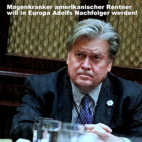 Cartoon: krank (medium) by Andreas Prüstel tagged steve,bannon,cartoon,collage,andreas,pruestel