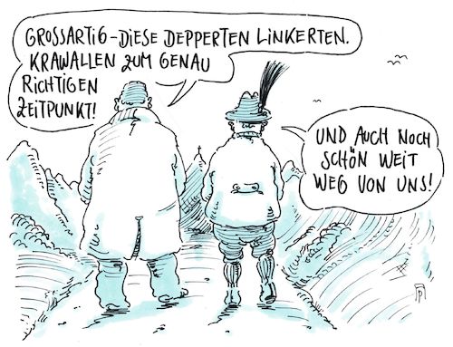 Cartoon: krawallen (medium) by Andreas Prüstel tagged zwanzig,hamburg,krawalle,linksextremisten,csu,cdu,wahlkampf,cartoon,karikatur,andreas,pruestel,zwanzig,hamburg,krawalle,linksextremisten,csu,cdu,wahlkampf,cartoon,karikatur,andreas,pruestel