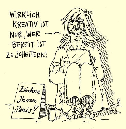 Cartoon: kreativ (medium) by Andreas Prüstel tagged kreativität,scheitern,zeichnen,cartoon,karikatur,andreas,pruestel,kreativität,scheitern,zeichnen,penis,cartoon,karikatur,andreas,pruestel