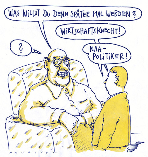 Cartoon: lichte zukunft (medium) by Andreas Prüstel tagged beruf,wirtschaft,politik,abhängigkeit,berufswunsch,großvater,enkel,beruf,wirtschaft,abhängigkeit,berufswunsch,großvater,enkel,job,arbeit