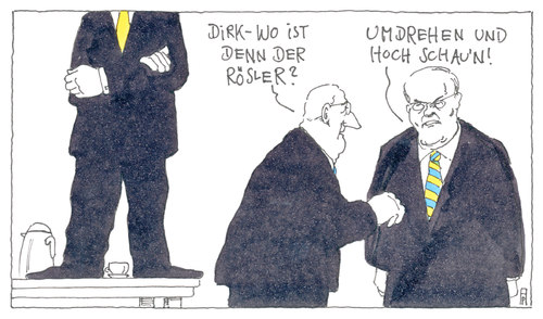 Cartoon: little phönix (medium) by Andreas Prüstel tagged fdp,parteivorsitz,rösler,brüderle,niebel,fdp,parteivorsitz,rösler,brüderle,niebel