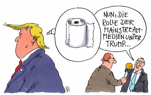 Cartoon: mainstream-medien (medium) by Andreas Prüstel tagged usa,trump,medien,mainstreammedien,cartoon,karikatur,andreas,pruestel,usa,trump,medien,mainstreammedien,cartoon,karikatur,andreas,pruestel