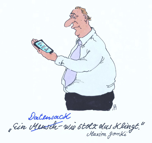 Cartoon: mensch im wandel (medium) by Andreas Prüstel tagged daten,welt,digitale,gorki,maxim,ipad,iphon,user,datenmißbrauch,datenspeicherung,pruestel,andreas,karikatur,cartoon,stolz,zitat,digitale,welt,daten,datenspeicherung,datenmißbrauch,user,iphon,ipad,maxim,gorki,zitat,stolz,cartoon,karikatur,andreas,pruestel