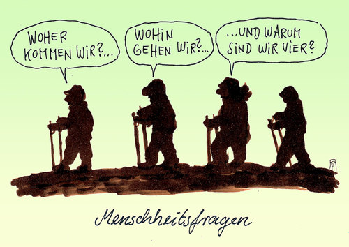 Cartoon: menschheitsfragen (medium) by Andreas Prüstel tagged menscheit,menschheitsfragen,nordic,walking,vier,cartoon,karikatur,andreas,pruestel,menscheit,menschheitsfragen,nordic,walking,vier,cartoon,karikatur,andreas,pruestel