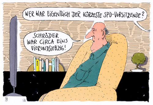 Cartoon: mittelkurz (medium) by Andreas Prüstel tagged spd,parteivorsitzende,verweildauer,körpergröße,gerhard,schröder,martin,schulz,cartoon,karikatur,andreas,pruestel,spd,parteivorsitzende,verweildauer,körpergröße,gerhard,schröder,martin,schulz,cartoon,karikatur,andreas,pruestel