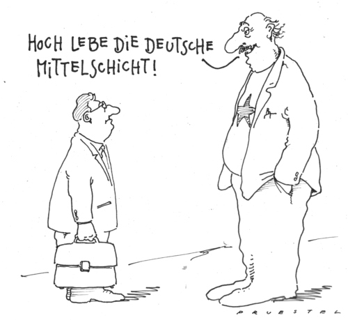 Cartoon: mittelschicht (medium) by Andreas Prüstel tagged mittelschicht,deutschland,schrumpfung,trend,mittelschicht,deutschland,schrumpfung,trend