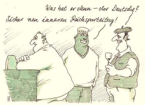 Cartoon: möglich (medium) by Andreas Prüstel tagged deutschland,ausland,reichsparteitag,cartoon,karikatur,deutschland,ausland,reichsparteitag,cartoon,karikatur