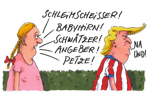 Cartoon: na und (medium) by Andreas Prüstel tagged usa,trump,geheimnisverrat,russland,geheimdienste,verbündete,cartoon,karikatur,andreas,pruestel,usa,trump,geheimnisverrat,russland,geheimdienste,verbündete,cartoon,karikatur,andreas,pruestel