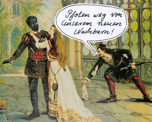 Cartoon: nachbarschaft (medium) by Andreas Prüstel tagged gauland,afd,boateng,rassismus,rechtspopulismus,cartoon,collage,andreas,pruestel,gauland,afd,boateng,rassismus,rechtspopulismus,cartoon,collage,andreas,pruestel